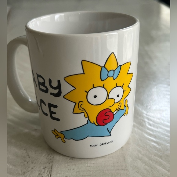 Rare Vintage Maggie Simpson Baby Face Coffee Mug by Matt Groening The Simpsons - Picture 3 of 8